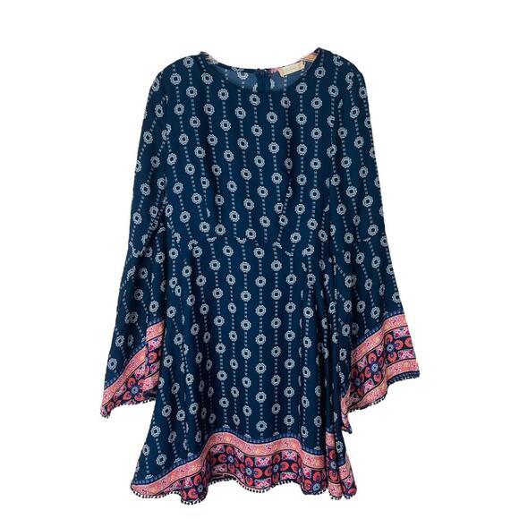 Altar'd State Dresses & Skirts - Altar’d State blue pink white floral boho midi dress small